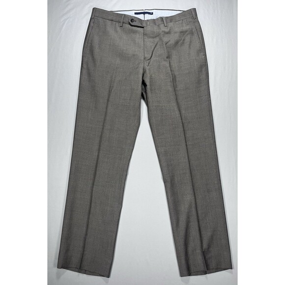 INCOTEX Slowear Super 100's Wool Trousers Pants Gray Brown 36x31 - Picture 2 of 8
